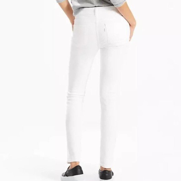 Levi’s 711 Skinny Jeans Mid Rise Denim White Size 34 x 30 18 NEW - Picture 2 of 10